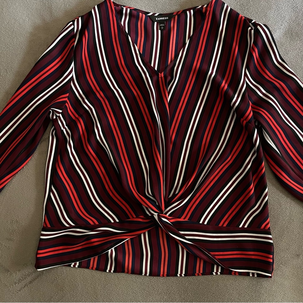 Express long sleeve sheer blouse